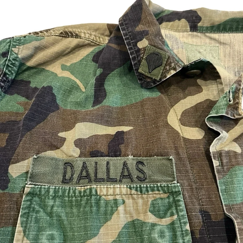 US Army Woodland Camo Jacket Men's Long Shirt Hot Weather Combat Coat Camouflage